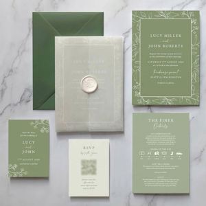 Juego de Invitaciones de Boda Impresas Personalizadas con Papelería a Juego, Juego Completo para Proveedores de Eventos - Product Image 6