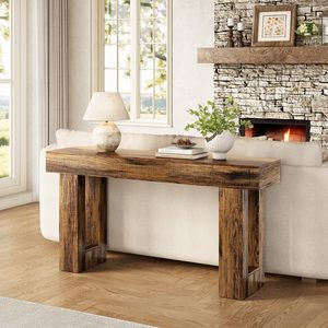 Solid wood entryway <b>table</b>, home hallway <b>table</b>, solid wood decorative shelf, simple and retro style, wall-mounted entryway <b>table</b> - Product Image 3