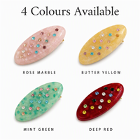 OEM ODM Accessoire de cheveux en acétate style coréen avec strass colorés, vente en gros, cadeau personnalisé unique