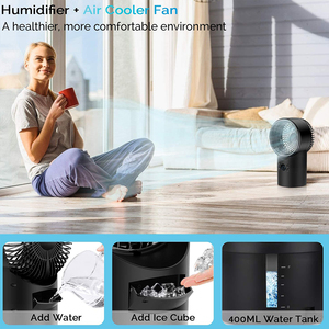 เครื่องปรับอากาศพกพาแบบใหม่ มินิ พร้อมพัดลมไอน้ำ สำหรับบ้านและสำนักงาน - Product Image 3