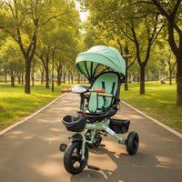 Tricycle bébé 4 en 1 avec siège rotatif, certifié CE, vente en gros de poussettes pour enfants