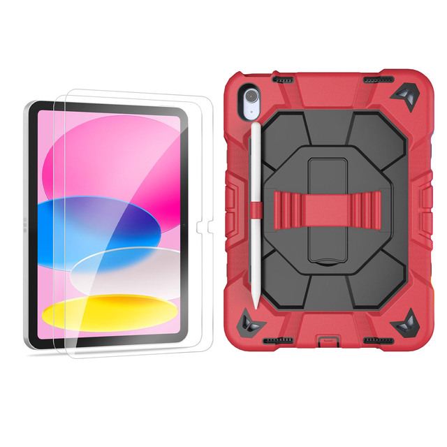 For iPad 7th 8th 9th Generation case With Screen Protectors Rotation 360 Strap Tablet Cover Cases for iPad 10.2 Inch Case