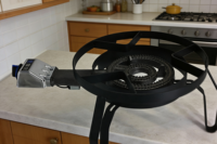 Tête de brûleur à gaz portable d'extérieur de remplacement, avec prise d'air complète, en fonte rotative interne, à pied haut, protection contre l'extinction de la flamme et sécurité