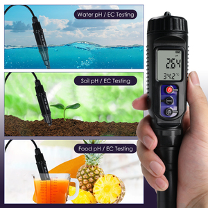 Testeur numérique 3-en-1 de pH, EC et température, étanche IP65, pour eau, viandes, aliments souples et solides, livraison gratuite - Product Image 3