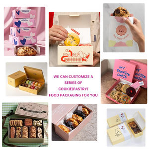 Caja de Papel Personalizada de Lujo Biodegradable para Galletas Grandes, Macarons, Dulces de Panadería, Reciclada, para Empaque de Galletas y Donas con Logotipo - Product Image 6