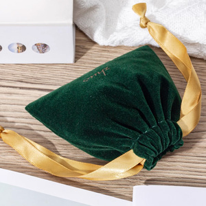 Sac cadeau en coton recyclable avec cordon de serrage, logo imprimé, pour écouteurs, vêtements, artisanat, vente en gros, pochette d'emballage en flanelle - Product Image 5