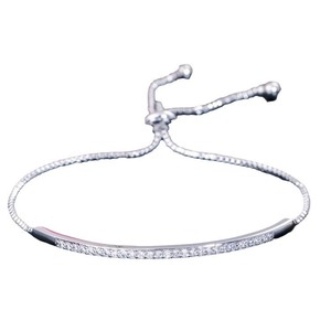 Conjunto de Pulseras de Diamantes en Oro, Plata y Oro Rosa, Tres Piezas, Cadena Curva Ajustable, para Uso Diario de Mujer - Product Image 5