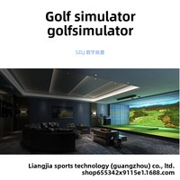 Simulador de Práctica de Golf Digital Liangjia para Interiores, Pantalla Táctil Infrarroja, Sensor de Cámara Dual de Alta Velocidad, Estadios Virtuales Mundiales