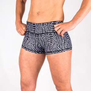 Pantalones cortos de Yoga para gimnasio para mujer, pantalones cortos deportivos elásticos de cintura alta para Fitness, pantalones cortos estampados transpirables de secado rápido, Mini pantalones calientes - Product Image 1