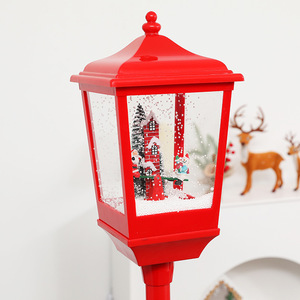 Farola Decorativa Navideña para Interiores, Luz LED, Molino de Viento con Efecto de Nieve, Linterna Decorativa - Product Image 5