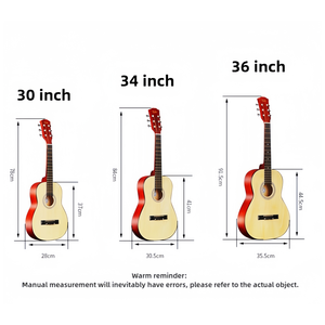 Jelo AG-3 Guitare basse ténor classique acoustique de 36 pouces avec 6 cordes en cuivre Design archtop classique Basswood à gamme étendue - Product Image 2