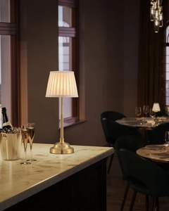 <b>Vintage</b> Gold Crystal Shade Battery Operated Dimmable Rechargeable Restaurant Touch Cordless Luxury LED <b>Table</b> <b>Lamps</b> - Product Image 6