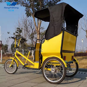 City Sightseeing électrique <span class=keywords><strong>Transport</strong></span> de passagers assisté Tricycle pousse-pousse électrique 3 roues Taxis pousse-pousse Pedicab Fabricant - Product Image 3