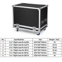OEM Maßgefertigter Lautsprecher-Flightcase für Line Array PA-Lautsprecher Subwoofer Langlebiger Aluminium-Roadcase mit Rädern