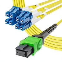 Cable de Conexión Damu MPO APC Hembra a 8 LC UPC Monomodo OS2 Fanout, 9/125um LSZH QSFP 40G, para Centro de Datos, 5m