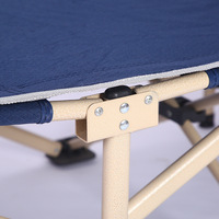 Lit de camping pliable compact en tissu Oxford résistant aux déchirures, léger et portable