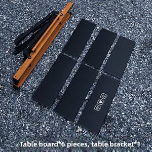 โต๊ะรับประทานอาหารกลางแจ้งแบบพกพาสำหรับปิกนิกผจญภัยริมชายหาดอุปกรณ์ตั้งแคมป์อลูมิเนียมอัลลอยด์ทันสมัย - Product Image 5