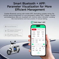 Placa BMS Inteligente Bluetooth TDT con Pantalla LCD, 4S-17S, 24V 36V 48V 60V 72V 80Ah 150Ah 200Ah, para Paquetes de Baterías de Litio LiFePO4 y Li-ion