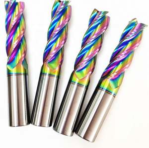 Fraise à queue en carbure monobloc HRC65 à 4 dents avec revêtement Nano Blue pour routeur CNC - Product Image 5