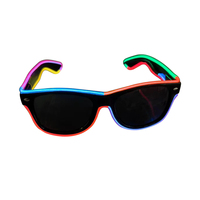 Nouvel Arrivage Lunettes LED Colorées à Fil Lumineux – Fabricant Direct – Lunettes de Soleil Lumineuses Fantaisie pour Remise de Diplôme, Pâques, Noël