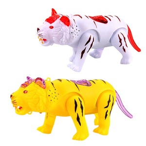 Electric Leashed Tiger Toy With <b>Lights</b> And Music Plastic Animal Push <b>Pull</b> Toy For Youth Unisex - Product Image 1