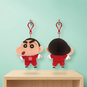 พวงกุญแจตุ๊กตาเครยอนชินจัง ขนาด 13 ซม. สีแดง แบบคลิปหนีบการ์ตูน - Product Image 3
