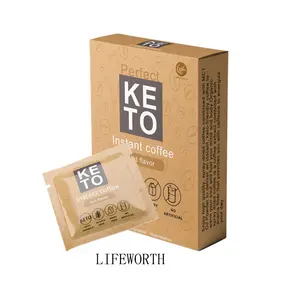 Lifeworth Kopi Instan Makanan Keto, Penurunan Berat Badan Rasa Kacang Asli & Sehat