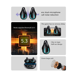 Nuove <span class=keywords><strong>cuffie</strong></span> TWS BT 5.3 nell'orecchio con cancellazione del rumore Tws Cover impermeabile auricolari senza fili auricolari - Product Image 2