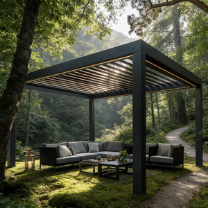 Pergola bioclimatique en aluminium à lames orientables, gazebo, pavillon, abri de <span class=keywords><strong>jardin</strong></span> imperméable, résistant aux UV, avec revêtement en poudre - Product Image 3