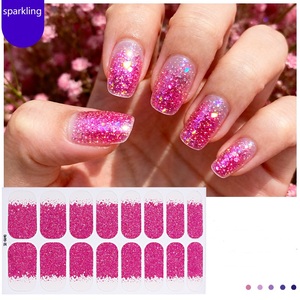Pegatinas Brillantes para Uñas, Degradado de Color, Brillo, Envolturas Completas, Tiras de Calcomanías Autoadhesivas para Arte de Uñas para Mujeres y Niñas - Product Image 1