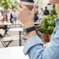 Tali jam kulit asli untuk pria, arloji bisnis 20mm 22mm 24mm 26mm tahan air, jam kulit kain Oxford