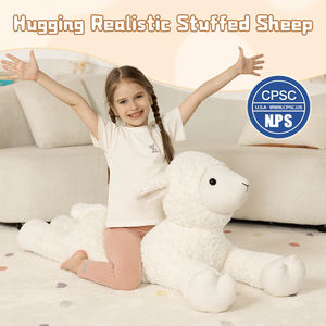 Oreiller en peluche blanc moelleux de grande taille 110 cm de qualité supérieure pour les jouets de machine à griffes, canapé, lit, décoration de la crèche, décoration de la maison - Product Image 3