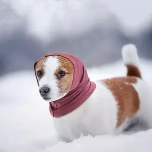 Dog hoodie mềm snoods hat lông cừu cổ ấm hơn thoáng khí đầu bọc tai bìa cho sự lo lắng cứu trợ và làm dịu cho ấm chó vải