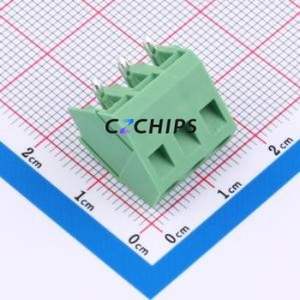 DB103-5.0-3P-GN-S Screw Terminal Block Through hole Component (THT),P=5mm Connector 1x3P 5mm Green Through Hole - Product Image 1