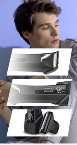 3 In 1 staccabile lama In ceramica maschio tutto il corpo toelettatore impermeabile bagnato asciutto uomo elettrico inguine Trimmer per capelli - Product Image 2