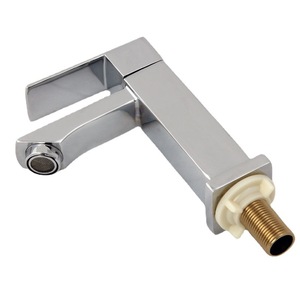 Grifo monomando para lavabo, cromado, de montaje en encimera, con válvula de cerámica de un solo orificio - Product Image 3