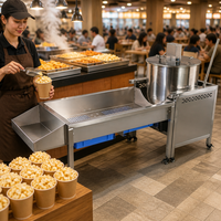 Machine à Popcorn au Gaz 32oz GPL avec Chariot pour la Vente Ambulante de Popcorn en Extérieur