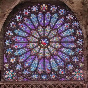 Vitraux sur mesure style rose, verre coloré décoratif pour la décoration intérieure et extérieure des bâtiments religieux - Product Image 4