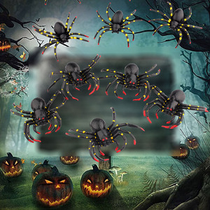 Araignées en plastique décoratives pour Halloween, accessoires pour fêtes et décoration de la maison - Product Image 1