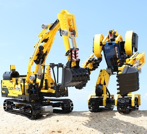 <span class=keywords><strong>Dada</strong></span> DIY 2-in-1 RC Robot Escavatore Rock Man DT016195 Giocattolo da Costruzione in Plastica ABS (930 Pezzi) per Bambini 5-7 Anni - Product Image 3