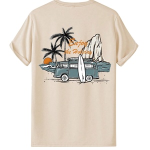 Men's Knitted Graphic Tees Short Sleeve Crew Neck Letter Print Breathable & Anti-Wrinkle Summer T-Shirt - Product Image 2