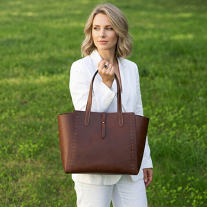 Sac à main pochette en cuir véritable pour femme, style traditionnel, avec bandoulière, fermeture éclair, grande capacité, léger, BS - Product Image 1