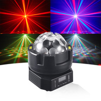 Éclairage de piste de danse LED QSE, laser Lotus, lumière mobile 3 en 1 avec contrôle DMX512/activation sonore RGB