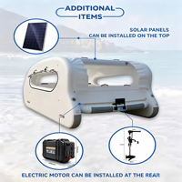 Bateau Yacht Gonflable Électrique Solaire Catamaran Maison Flottante Ponton de Fête Plateforme Flottante PVC Drop Stitch Loisirs