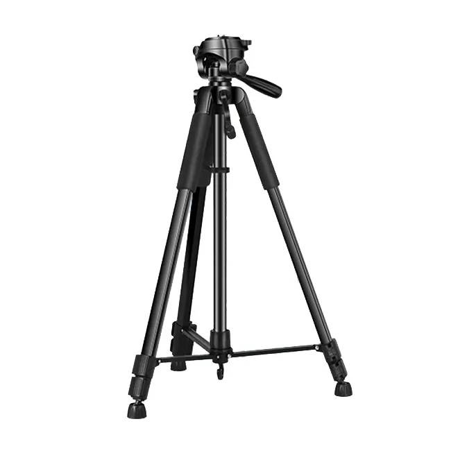 Tripod Kamera Hitam Profesional 170Cm, Tripod Berdiri Aluminium Ponsel untuk Fotografi