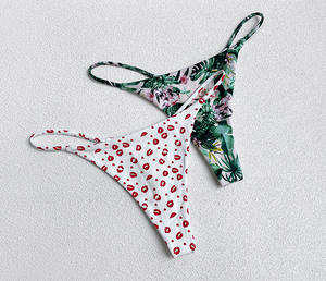 YCH taglia europea cintura sottile a doppio strato Sexy <span class=keywords><strong>perizoma</strong></span> a vita bassa Bikini in <span class=keywords><strong>cotone</strong></span> a forma di T senza cuciture sotto le mutandine - Product Image 2