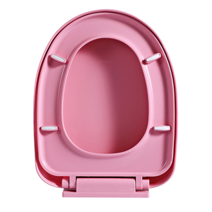 Venta al por mayor 100% PP en forma de U cierre suave colorido cubierta de asiento de inodoro <span class=keywords><strong>para</strong></span> baño <span class=keywords><strong>tapa</strong></span> de inodoro de plástico - Product Image 3