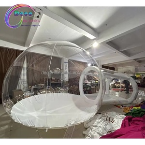 Tenda a Bolla Gonfiabile Trasparente con Tunnel e Ventilatore per Campeggio all'Aperto e Osservazione delle Stelle - Product Image 2