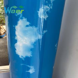 Película de PVC Decorativa para Techos de Yeso, Diseño Moderno 3D de Cielo Azul y Nubes Blancas, Uso en Hoteles, Venta Caliente en China - Product Image 2