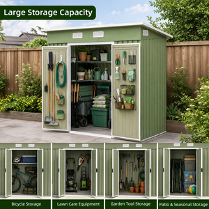 Abri de jardin métallique en gros, conception directe usine, solution de rangement extérieur modulaire résistante aux intempéries - Product Image 3